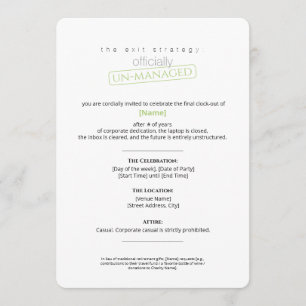 Invitación Fiesta de jubilación Dientes de león oficialmente