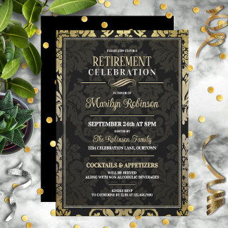 Invitación Fiesta de Jubilación Elegante