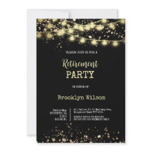 Fiesta de Jubilación Elegante Negro y Oro