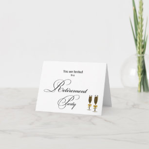 Invitación Fiesta de Jubilación elegante, sencillo Personaliz
