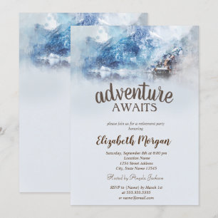 Invitación Fiesta de Jubilación en Winter Mountain Lake