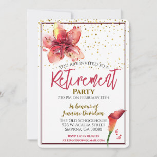Invitación Fiesta de Jubilación Floral Lily