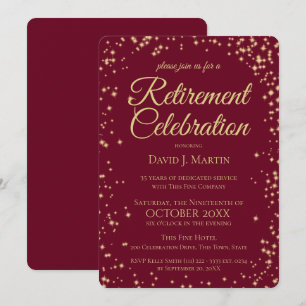 Invitación Fiesta de Jubilación Formal Brillo Corporativo
