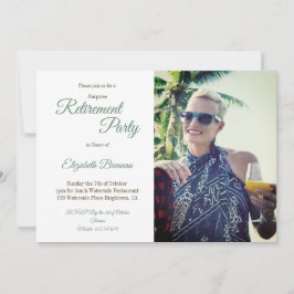 Invitación Fiesta de Jubilación Foto de Leopardo de Palma Tro