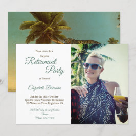 Invitación Fiesta de Jubilación Foto de Leopardo de Palma Tro