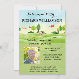 Invitación Fiesta de Jubilación Foto Fiesta de golf