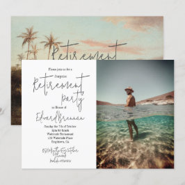 Invitación Fiesta de Jubilación Foto Palm Beach Moderno