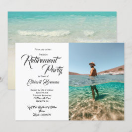 Invitación Fiesta de Jubilación Foto Typografía moderna de es