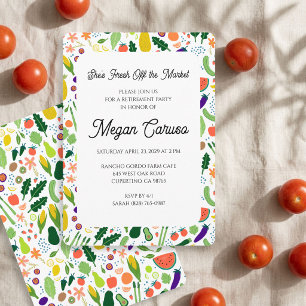 Invitación Fiesta de Jubilación FRESCO DEL MERCADO PERSONALIZ