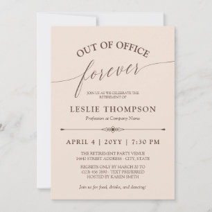 Invitación Fiesta de Jubilación Fuera de la Oficina para Siem
