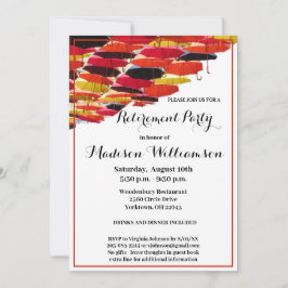 Invitación Fiesta de Jubilación Fun Flying Umbrellas