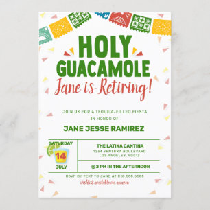 Invitación Fiesta de Jubilación Holy Guacamole