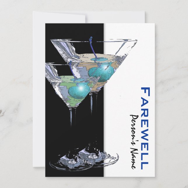 Invitación fiesta de jubilación jubilado PERSONALIZAR de desp (Anverso)