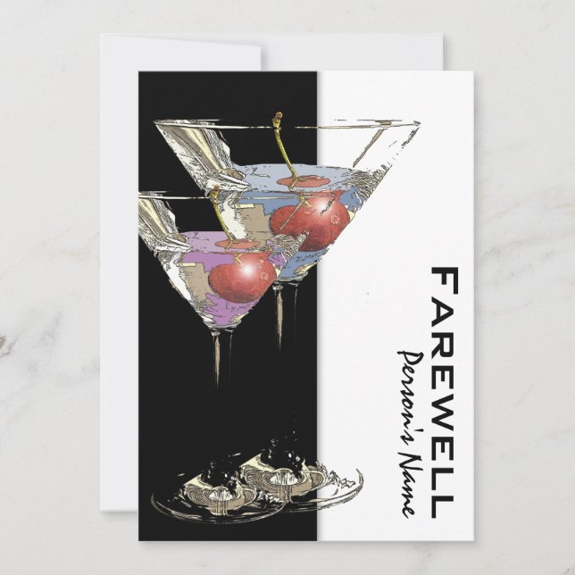 Invitación fiesta de jubilación jubilado PERSONALIZAR de desp (Anverso)