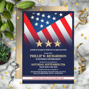 Invitación Fiesta de Jubilación Militar de Tres Estrellas de