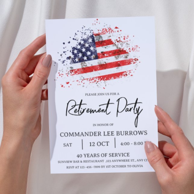 Invitación Fiesta de Jubilación Militar Moderna (Subido por el creador)