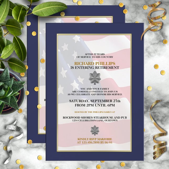 Invitación Fiesta de Jubilación Militar por Leaf de Roble Pla (Subido por el creador)