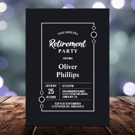 Invitación Fiesta de jubilación Minimalista gris