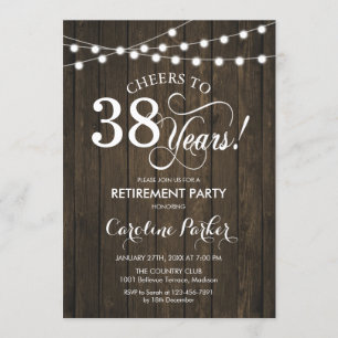 Invitación Fiesta de Jubilación - Modelo de Madera Rusa