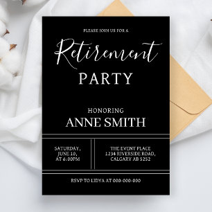 Invitación Fiesta de Jubilación Moderna Celebración Simple de