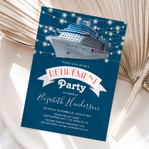 Invitación Fiesta de Jubilación Navegando Crucero