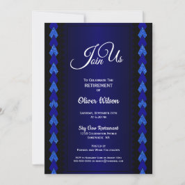 Invitación Fiesta de Jubilación Negro y Azul