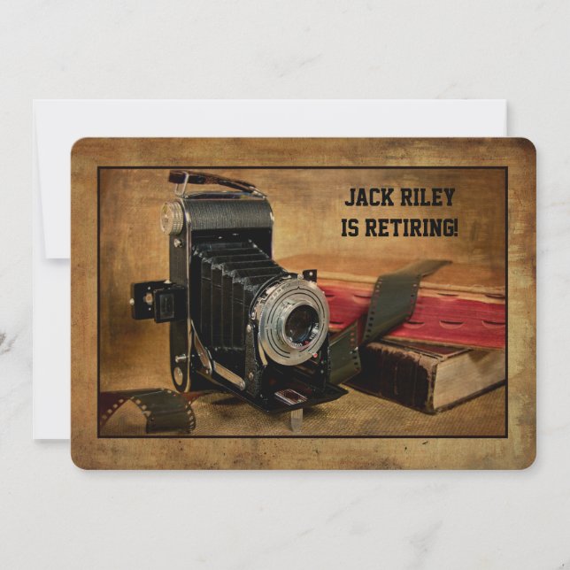 Invitación Fiesta de Jubilación para Fotógrafo (Anverso)