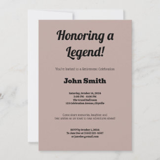 Invitación Fiesta de Jubilación Personalizada