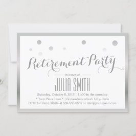 Invitación Fiesta de Jubilación puntos modernos de confeti pl
