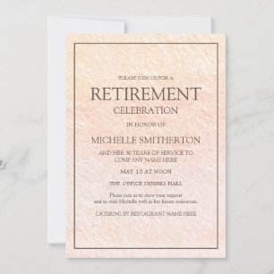 Invitación Fiesta de Jubilación Rosa Elegante
