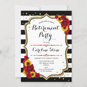 Invitación Fiesta de Jubilación - Rosas Sunflowers