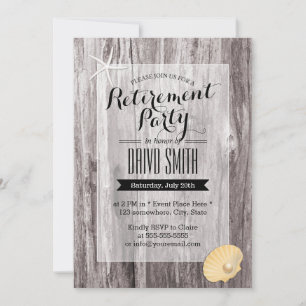 Invitación Fiesta de Jubilación Rustic Beach Driftwood