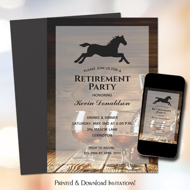 Invitación Fiesta de Jubilación Rustic Whiskey (Subido por el creador)