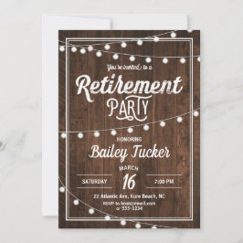 Invitación Fiesta de Jubilación Rústica