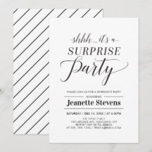 Fiesta de Jubilación Sorpresa Minimalista en Blanc