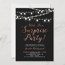 Invitación Fiesta de jubilación sorpresa moderna de cobre y n