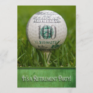 Invitación Fiesta de Jubilación Tema de golf