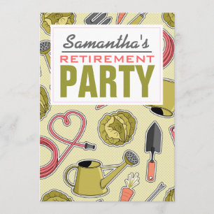 Invitación Fiesta de Jubilación Temática de Jardinería