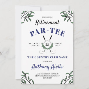 Invitación Fiesta de Jubilación Temática del Golf de la Marin
