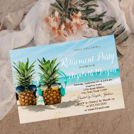Invitación Fiesta de Jubilación Tropical Beach Guay Pineapple