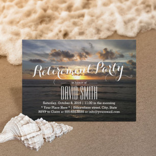 Invitación Fiesta de Jubilación Tropical Sunset Beach