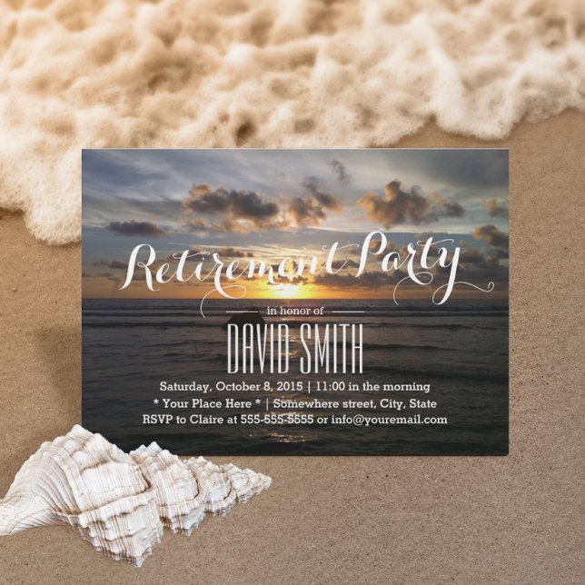 Invitación Fiesta de Jubilación Tropical Sunset Beach (Subido por el creador)