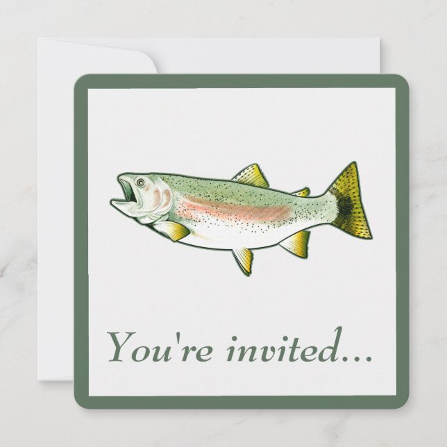 Invitación Fiesta de jubilación: Trucha (Anverso)