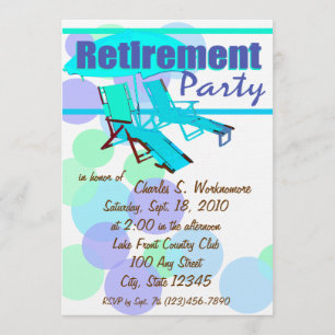 Invitación Fiesta de Jubilación/ Tumbonas