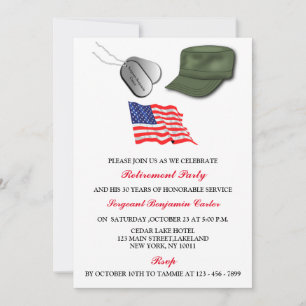 Invitación Fiesta de jubilación única de la fuerza aérea del
