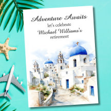 Fiesta de Jubilación Vintage Colorful Greece Villa