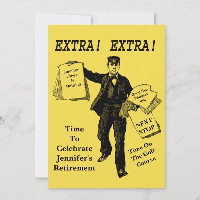 Invitación Fiesta de Jubilación Vitria Diario extra extra ext (Anverso)