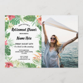 Invitación Fiesta de jubilaciones tropicales Aloha Luau