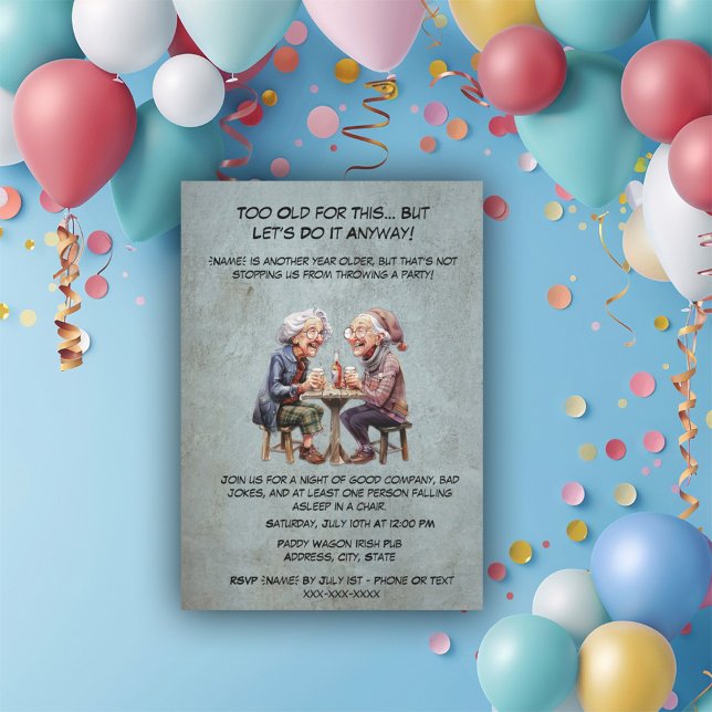 Invitación Fiesta de la abuela que ríe y que es divertida (Subido por el creador)
