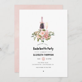 Invitación Fiesta de la Bachelorette de la Floral de Oro en R